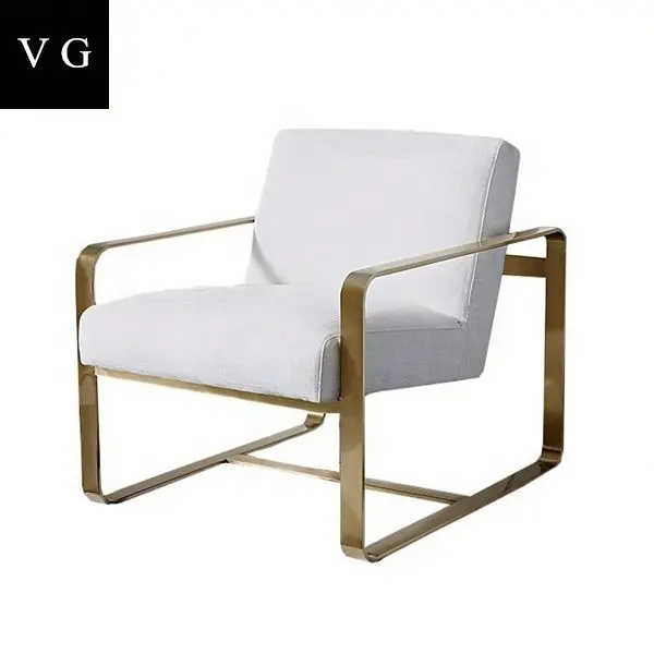 Modernes Design Einzels ofa Stuhl moderne Wohnzimmer möbel Edelstahl Kaffees tühle und Tischset