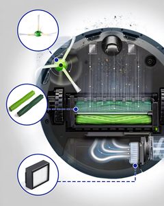 Pièces de rechange et accessoires pour aspirateur robot <span class=keywords><strong>IRobot</strong></span> Combo I5, brosse en caoutchouc double multi-surfaces, filtre HEPA, brosse de balayage des bords - Product Image 5