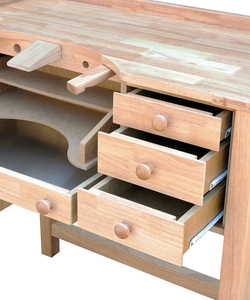 Durston Professional Jeweller’s Workbench Hardwood Top 3 <b>Drawers</b> Pull-Out Work Area Removable Bench Peg Arm Rests Jewelry Bench - Product Image 3