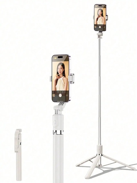Wholesale Price R1S-L Top Selling Selfie Stick 1.7m Extendable Tripod Stand with 360 Rotation Remote Fill Light Fold Function