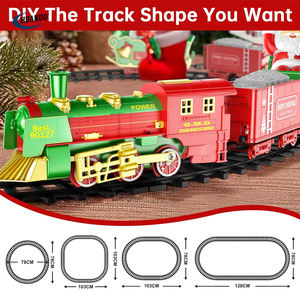 Trenes de Juguete Navideños <span class=keywords><strong>para</strong></span> <span class=keywords><strong>Alrededor</strong></span> <span class=keywords><strong>del</strong></span> Árbol, Trenes de Juguete con Sonido y Luces, <span class=keywords><strong>Tren</strong></span> de Juguete Modelo <span class=keywords><strong>para</strong></span> Niños Pequeños - Product Image 3