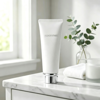 Tube cosmétique D40 PBL en gros avec bouchon à vis à bord arrondi et finition métallique pour nettoyant visage, OEM ODM, logo personnalisé