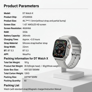 Reloj Inteligente DT Watch X con Pantalla AMOLED de <span class=keywords><strong>1</strong></span>.43'', Llamadas por Bluetooth, Álbum de Fotos, Reproducción de Música y Video, Grabación de Audio - Redondo - Product Image 6