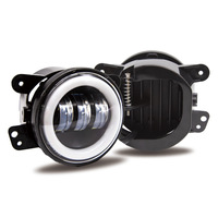 Phare antibrouillard LED Chevrolet 4 pouces, blanc et jaune, avec anneaux lumineux Angel Eyes, lampe de voiture modifiée, forme d'ampoule H11, 12V, neuf