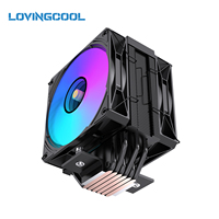 Refroidisseurs d'air pour processeur LOVINGCOOL, ventilateur 120 mm, base en cuivre, dissipation thermique efficace, affichage de la température du boîtier d'ordinateur, en stock