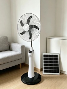 Ventilateur solaire rechargeable de 16 pouces avec batterie LiFePO4 de 20 Ah, moteur CC sans balais de 20 W, ventilateur sur pied pour la maison, 6 vitesses avec télécommande - Product Image 6