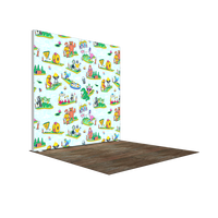 Boîte à lumière 10x10 portable en aluminium rétroéclairée pour exposition murale, installation rapide sans outil, SEG pour salon professionnel