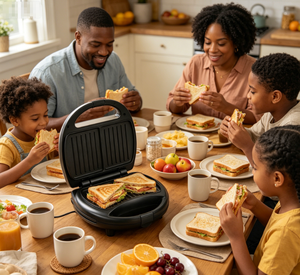 <span class=keywords><strong>Sandwichera</strong></span> Antiadherente de 750W con Placas Triangulares, Carcasa Fría al Tacto, Indicadores de Encendido, Almacenamiento Compacto para un Desayuno Rápido - Product Image 6