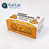 Cajas de Pollo de Papel Impreso Antigrasa Kailai con Tapa Abatible y Diseño Moderno Ecológico y Brillante para Servicios de Comida para Llevar