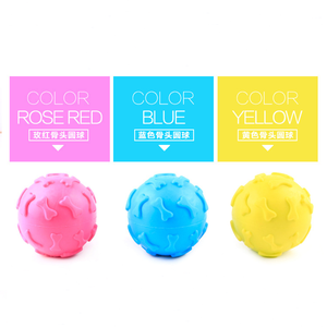Juguete Masticable de Goma para Perros, con Sonido, Ecológico y Duradero, Tamaño de 6 cm, Colores Rosa/Azul/Amarillo, Personalizable, Venta al por Mayor - Product Image 3