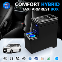 Boîte de rangement intérieure durable pour voiture OEM, boîte d'accoudoir multifonctionnelle avec port de charge pour taxi hybride Toyota de Hong Kong