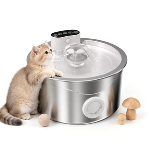 Bebedero de Agua para Mascotas de Acero Inoxidable, Seguro para Alimentos, Ultrasilencioso, Anti-Quemaduras en Seco, Fuente de Agua Doméstica - Product Image 1