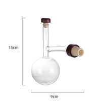 Carafe à vin rouge classique en verre borosilicate transparent de diverses formes, 100-200 ml, avec bec verseur rapide, soufflée à la main, portable, aérateur d'air