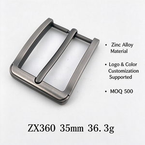 High Quality Rounded Frame Heavy Zinc Alloy Pin <b>Buckle</b> Anti Corrosion Custom Plating <b>Buckle</b> for Formal <b>Belt</b> Garment Accessories - Product Image 1