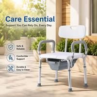 Chaise de toilette pliable réglable en hauteur pour hôpital, légère et portable, antidérapante, pour bain et toilettes – Vente en gros usine