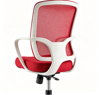 Chaise de bureau exécutive à dossier haut en maille, avec accoudoirs métalliques modernes, pivotante et réglable en hauteur pour poste de travail de direction