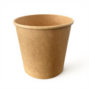 Caja Rectangular de Papel Kraft Desechable para Alimentos, con Impresión de Logotipo Personalizado Disponible, Libre de PFAS y BPA, Tapa Reciclable, para <span class=keywords><strong>Comida</strong></span> Rápida - Product Image 4