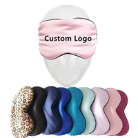 Masque de sommeil en satin doux OEM avec sangle élastique, cache-yeux en soie pour le voyage
