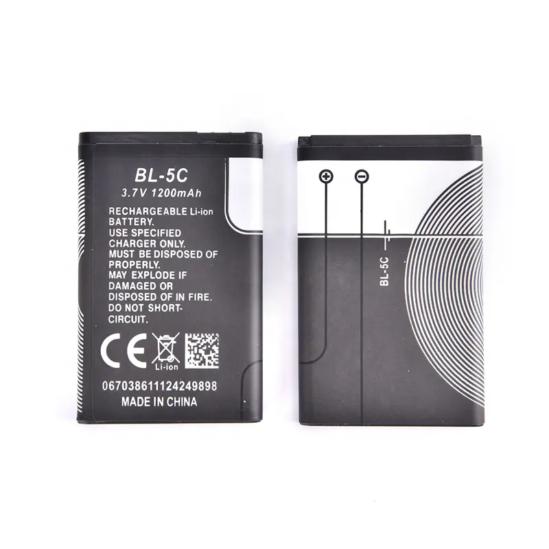 3.7V 1020mAh BL-5C BL5C BL 5C Replacement Phone Battery For Nokia 2112 2118 2255 2270 2280 2300 2600 2610 3125 3230 BL-5C
