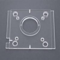 Composants usinés en PMMA transparent, panneau de fixation en acrylique, fabrication sur mesure