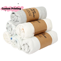 Personnalisable mignon imprimé été Super doux 70% bambou 30% tissu de coton biologique mousseline infantile bébé Swaddle Wrap couverture