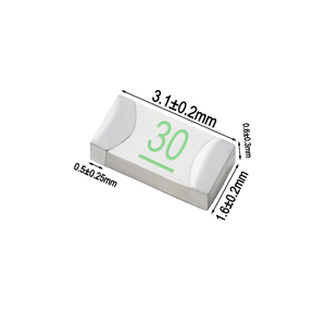VICFUSE 12LH 1206 Fusible de cerámica SMD de soplado lento 0.1A-40A Alta corriente de entrada 125V/65V Cumple con RoHS/Certificado CUL 100A @ 65V - Product Image 2