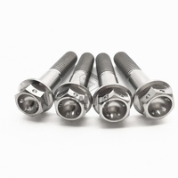 Ensemble de vis et boulons à tête hexagonale à bride en titane zingué S-J M6x10-75mm résistant à la corrosion pour la rénovation de moto (8/12 pièces)