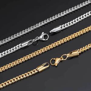 <span class=keywords><strong>Gioielli</strong></span> Hip Hop moda 3mm acciaio inox oro <span class=keywords><strong>Franco</strong></span> catena collana - Product Image 4