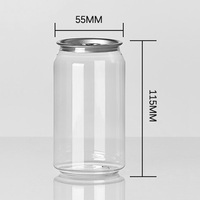 Aoyi Bouteilles Personnalisées en PET 210 ml 250 ml 350 ml 450 ml 550 ml Transparentes Rondes en Plastique OEM à Sceller pour Cocktails et Jus