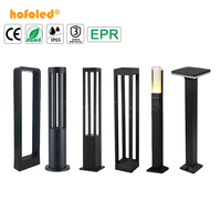 Lampes à LED modernes pour balises, en aluminium, 40 cm, 60 cm, 80 cm, lampes de jardin étanches, lampes à piquet pour aménagement paysager, lampes à insérer dans le sol, lampes de pelouse extérieures