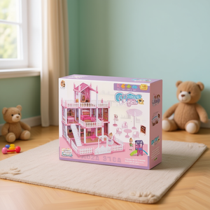 Diy Villa Paradise Pretend Play Toy Plastic House For Kids Age 4-6Y - Product Image 2