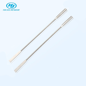 Espátula y Cuchara Semi-redonda de Acero Inoxidable de 180 mm, Pulida, en Forma de U, de HAIJU LAB - Product Image 2