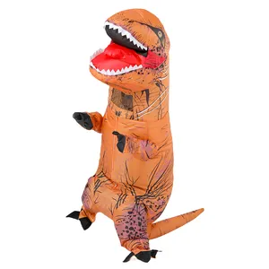 Kostum pesta Halloween anak dewasa, kostum tiup udara t-rex untuk anak dewasa