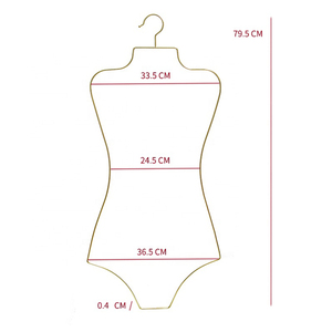 Maillots de bain boutique or <span class=keywords><strong>noir</strong></span> cintres corps forme fil métallique affichage <span class=keywords><strong>cintre</strong></span> fil métallique Bikini maillot de bain <span class=keywords><strong>cintre</strong></span> pour enfant adulte - Product Image 2