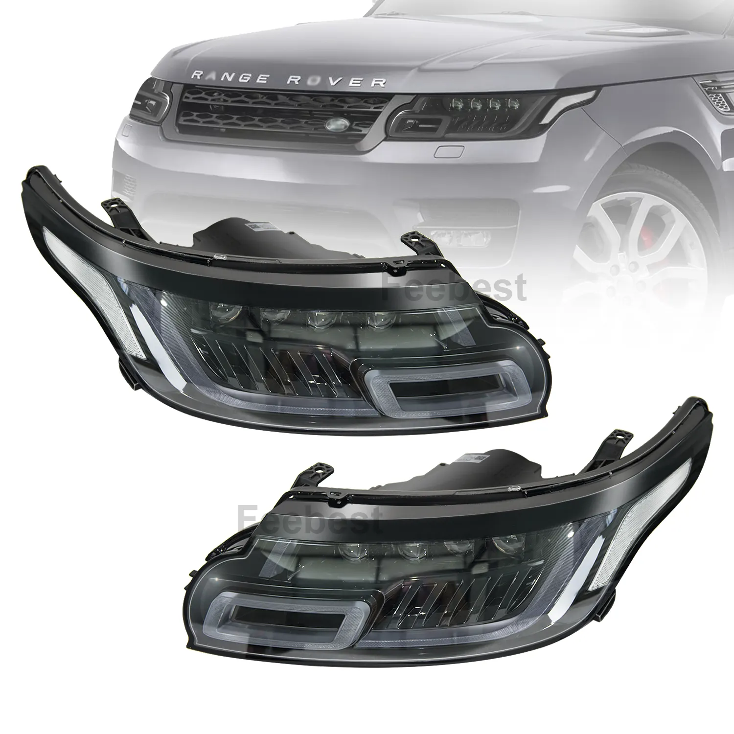 OE/SVR Farol LED L494 4 Lente Frente Cabeça Lâmpada Luz kit Atualizar Diretamente Sem bodykit Para Range Rover Sport 2013 2014 2015 2017
