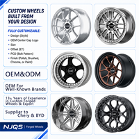 Roues NJQS en gros d'usine 15 16 17 18 19 pouces pour voitures particulières LM Multi-branches Racing 4x100 114.3 5x112 5x120 Flow Forming