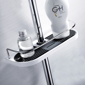 Giormani Shower Storage Rack Rectangle Easy Installation No Drill <b>Hook</b> Tray Hanger - Product Image 2