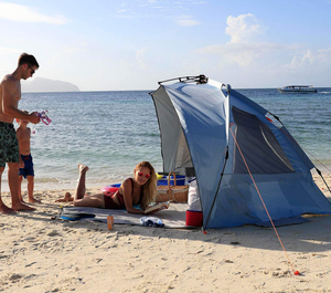 Carpa de Playa Plegable Fácil de Instalar para 4-6 Personas, Protección Solar UPF 50+, con Bolsa de Transporte para Playa, Jardín y Picnic - Product Image 2