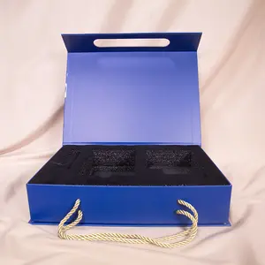 Caja de almacenamiento plegable para ropa caja de cartón plegable lámina de oro de lujo caja de almacenamiento plegable