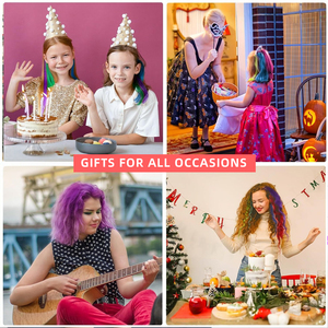 6 bolígrafos de tiza para el cabello temporales y lavables, juguete de regalo para niñas y mujeres de 5 a 13 años, para cosplay, cumpleaños, fiesta de Navidad - Product Image 4