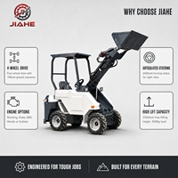 Mini-chargeuse compacte diesel de haute qualité avec chargeur frontal et chenilles 4x4, forte capacité de charge