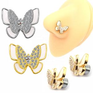 Nouveau design Gaby Pince-<span class=keywords><strong>nez</strong></span> pour enfants en forme de papillon Anneaux de faux <span class=keywords><strong>nez</strong></span> plaqués or et non perçants Bijoux <span class=keywords><strong>Aimant</strong></span> Clip sur les manchettes de <span class=keywords><strong>nez</strong></span> - Product Image 1