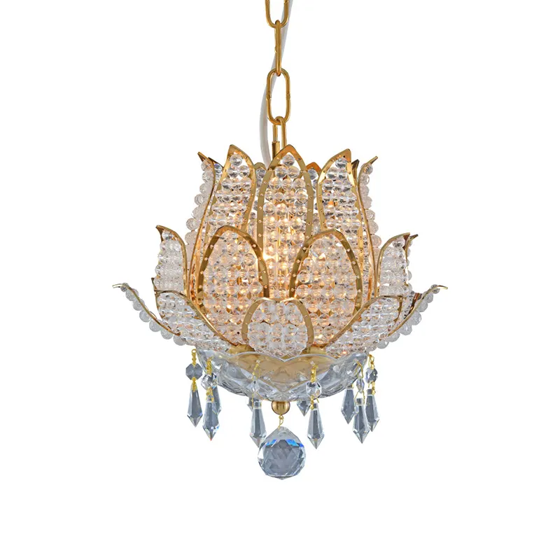 LAITING Nước Mỹ Phong Cách Tree Leaf Chandelier K9 Lampadario Pha Lê Vật Sáng Chói Sen Treo Đèn LT-71001