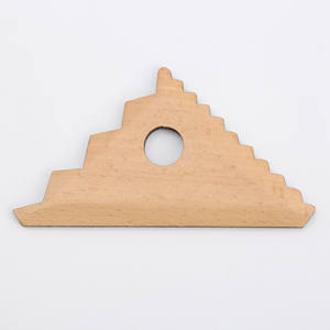 BESTLINE, herramientas de recorte de madera de haya maciza, 6 costillas de textura de arcilla, moldeador de pies de costillas de cerámica triangular para suministros de cerámica y arte - Product Image 3