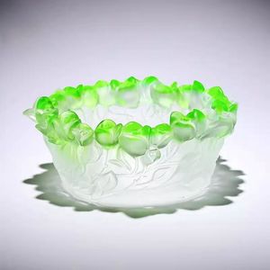 G148 Non-heritage Colored Glaze Pure Handicrafts High-grade Candy Jar Fruit Bowl For Dining Table Living Room Decorations - Product Image 4