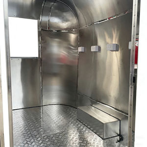 Remolque Móvil de Acero Inoxidable de 4 Ruedas para Venta Ambulante de Helados y Comida Rápida con Letrero Luminoso - Product Image 5