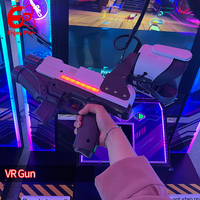 Atractivo Simulador de Tiro VR con Luces LED RGB de Colores, Pantalla de 55 Pulgadas, Máquina Arcade ENJOYPLAY con Soporte en Inglés