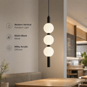 Modern Metal Acrylic Tricolor Led Pendant <b>Light</b> For Dining Room Living Room <b>Indoor</b> Hanging 6W 10Cm Body 50Cm Height - Product Image 2