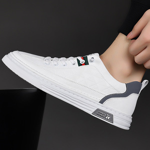 Zapatillas informales transpirables para hombre, suela de goma de tacón bajo, zapatos de cuero modernos para uso informal - Product Image 4