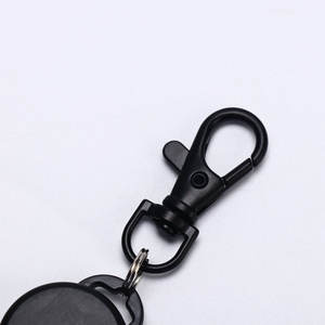 25mm Preto Fly Pesca Zinger <span class=keywords><strong>Retractor</strong></span> para Anglers Vest Pack Wire Rope Telescópica KeychainHeavy Duty Retrátil <span class=keywords><strong>Badge</strong></span> Reel - Product Image 6